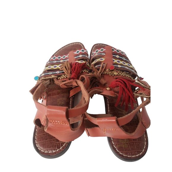 Sam Edelman Linny Gladiator Bohemian Tribal Sandals Women's Size 9 MINT - Picture 6 of 8